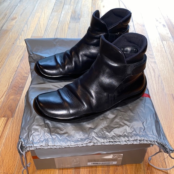 Prada Men’s Black Booty Pull-on with Strap Size 10 - Picture 3 of 14